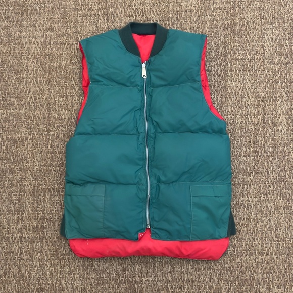 Vintage Reversible Down Puffer Vest - Picture 1 of 12